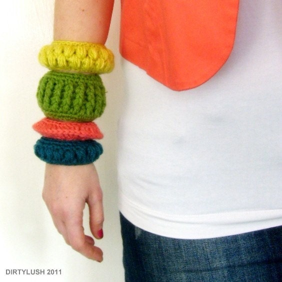 Coral carnival bangles