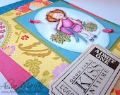 Kisses Handmade Card with Matching Envelope