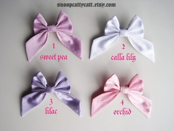Lady Cat Bow - Choose Your Own Satin