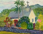 Church Note Card, Blank,  Wedding, Sympathy, All Occasion, Fine Art, Maui Hawaii
