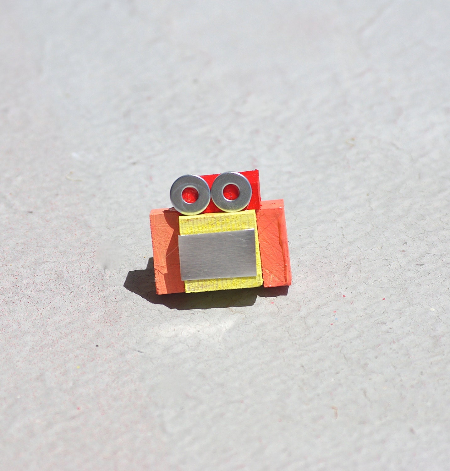 Robot Ring handmade from reclaimed wood and scrap metal accessory accessories for men and for women geeks nerds