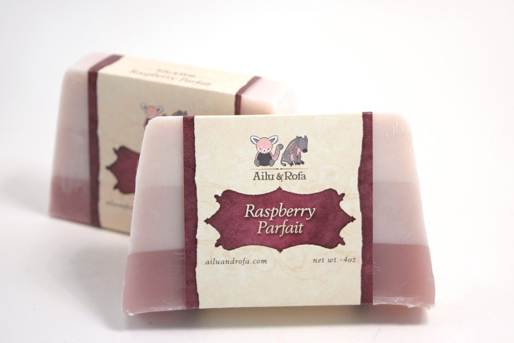 Spring Savings Sale - Raspberry Parfait 4oz Goat's Milk and Glycerin bar soap - Sweet fruity scent