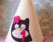Owl Birthday Party Hats, Felt Party Hats, Pack of 8