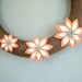 Autumn Door Wreath Yarn Wreath & Felt Flowers - Taupe, Coral, Cream, Grey, Ivory, Lilies - Fresh Honeysuckle