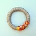 Yarn Wreath - Autumn, Fall Door Wreath.  Felt leaves, Brown, Red, Orange, Yellow, Burgundy - Perfect for Fall - Harvest Colours.