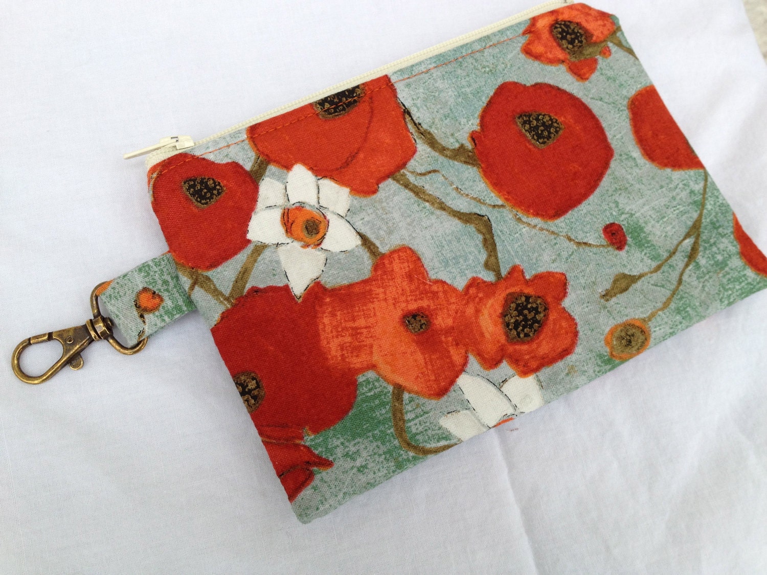Pretty Poppies Small Zippered Pouch