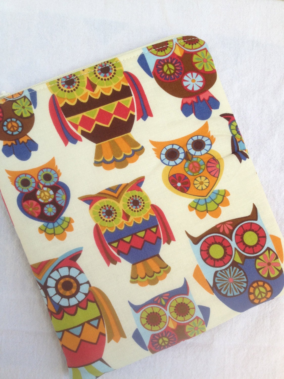 Graphic Owls eReader or iPad Mini Case - Fits all Nooks and Kindles, Zipper Closure