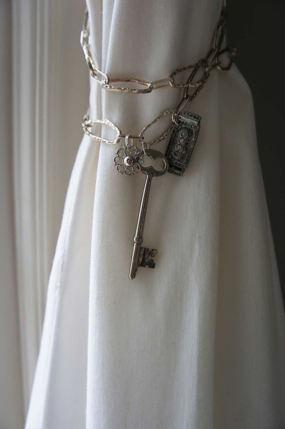 Curtain Tieback Silver Chain Metal Vintage Jewelry Shabby Chic Curtain Tieback Drapery Holder Etsy Coupon