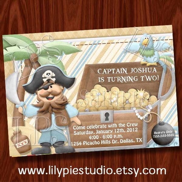 Pirate Birthday Invitation Printable Digital File Il_170x135