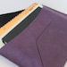 ENVELOPE- Oversize Leather Clutch in Eggplant