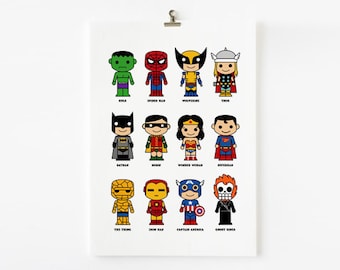 Cute superhero (A) 8x10 art print