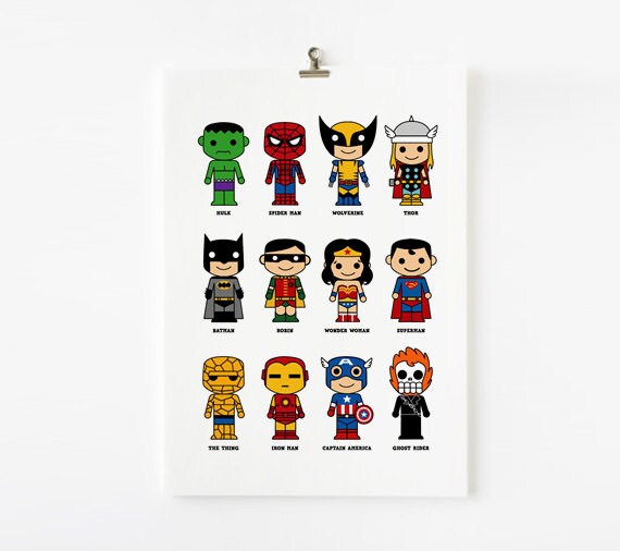 Cute superhero (A) 8x10 art print