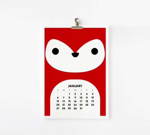 SALE - 2013 Calendar Cute Animal 4 x 6 Free Shipping