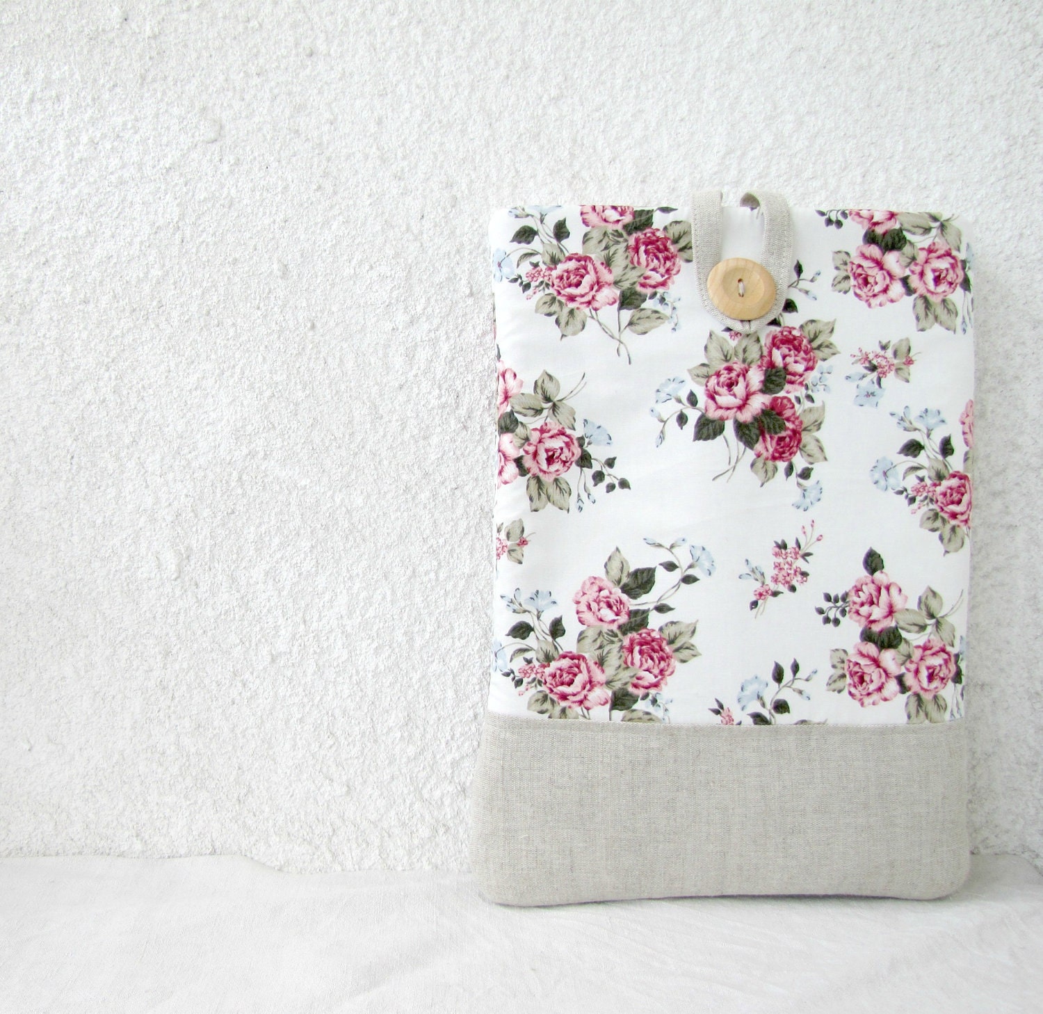 11 13 inch Macbook Air Sleeve Case shabby chic roses romantic
