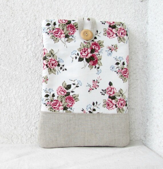 Roses iPad case ipad sleeve shabby chic romantic Floral