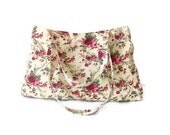 Hobo Tote Bags , everyday bag , pink green ,gift ideas ,for her, gift, pink and green Floral shoulder bag, fashion, spring summer