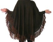 women ponchos, shawl ,brown, stole, women accessory, clothing, for her