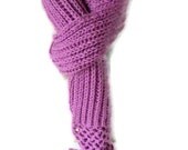 women knitted scarf, knitting fashion, for her, purple woman scarves ,knit trends