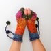 Fingerless Gloves, women accessories, multicolor, hand crocheted gloves , new fashion, rainbow, for her