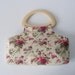 women bag, everyday bag and purse, floral, summer, spring trends ,flowers, rose, handbag , pink ,ivory, for her, pink rose, small bag