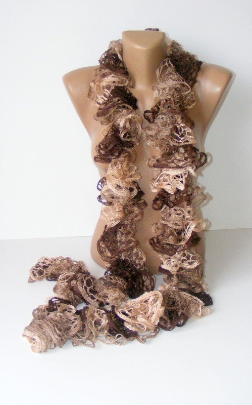 Hand Knitted scarves, women knitting scarf, FLAMENCO scarf, Spring, summer, fall fashion, women, for her, gift