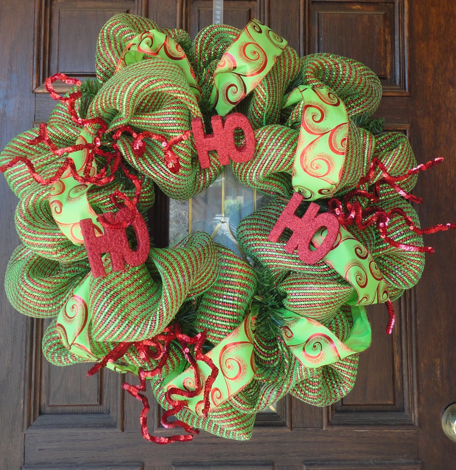 Deco Mesh Christmas Wreath