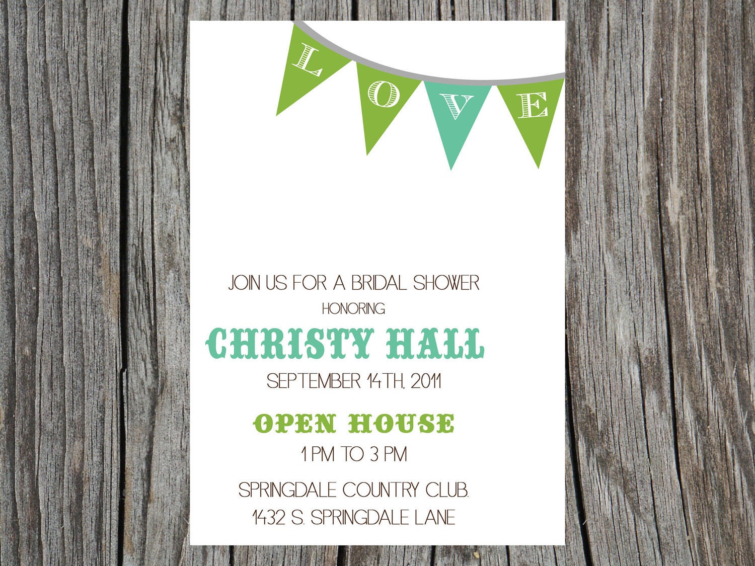 Printable Bridal Shower Invitation Bunting Flag Banner Il_170x135