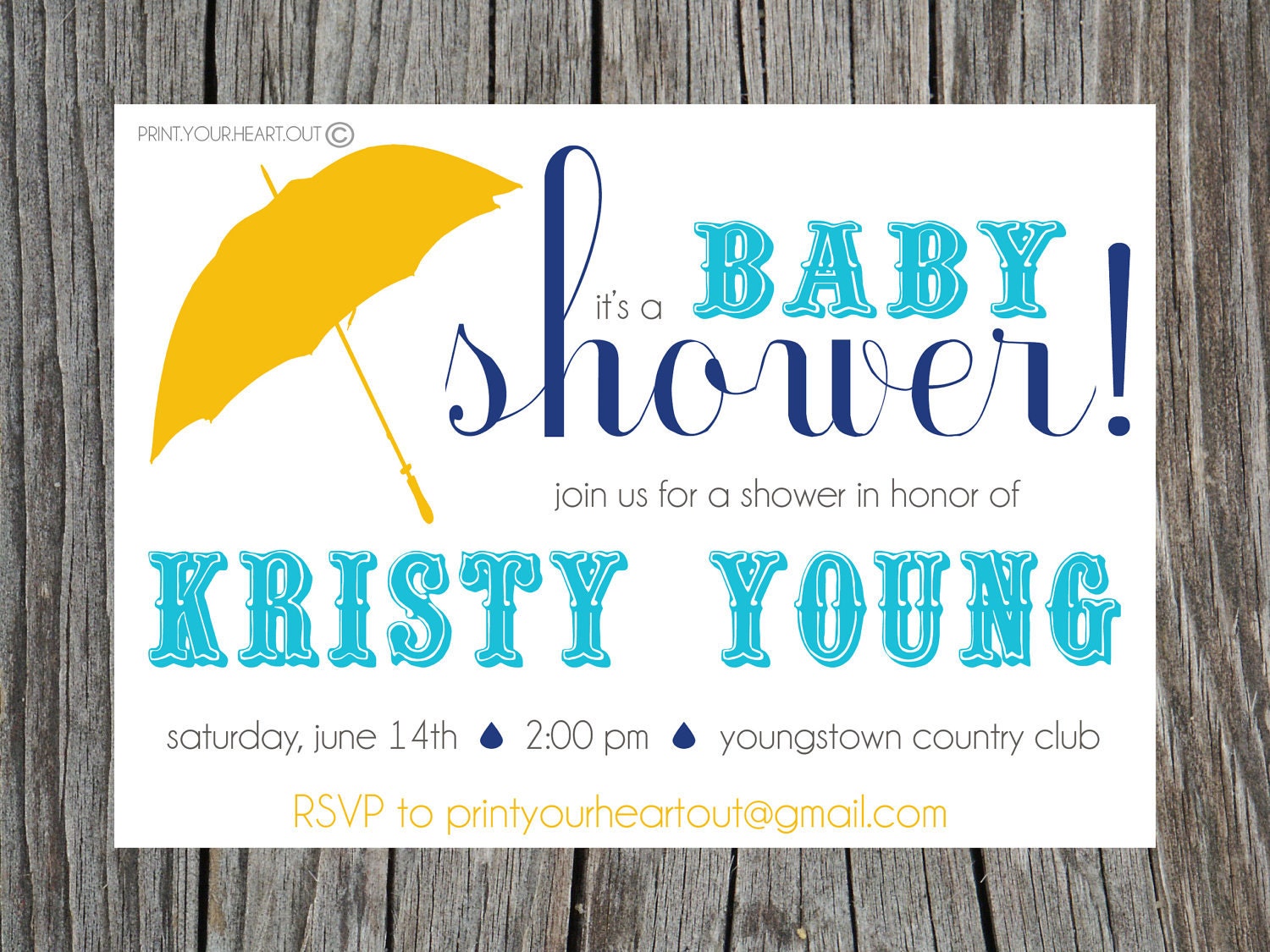 Umbrella Baby Shower Invitation Umbrella Sprinkle Printable Il_170x135