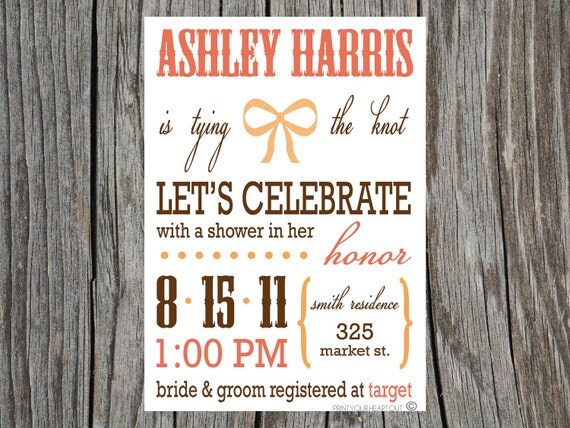 Printable Tying the Knot Bridal Shower Invitations Il_570xn