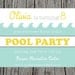 Swimming Pool Party Birthday Invitation Printable
