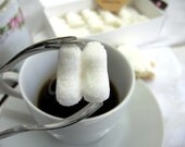 Tiny White Baby Bootie Shaped Sugar Cubes 2 Dozen Ready to Ship