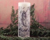 Printed Sabbat Candles - 2"x4", natural color, printed