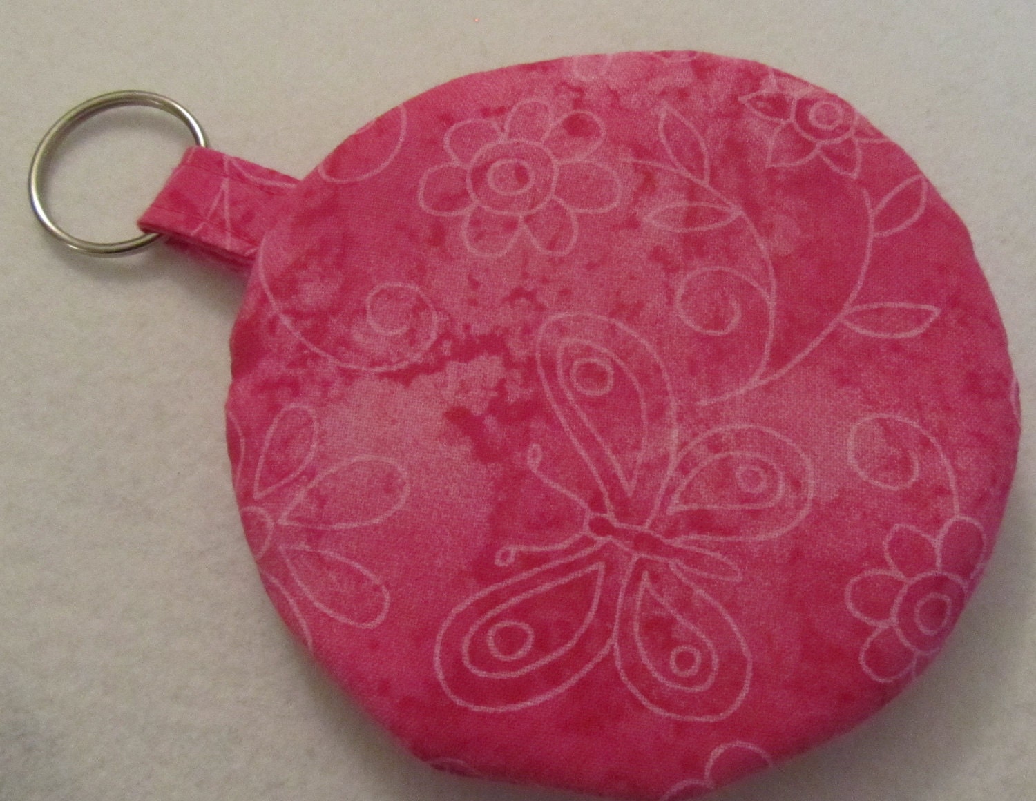 Earbud case keyring zipper pouch