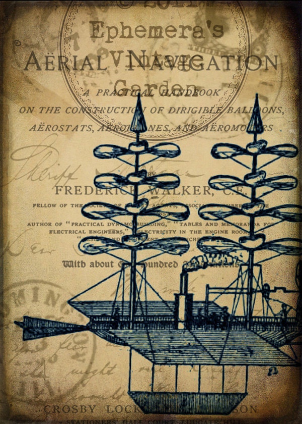 Vintage Airship 5 x 7 - Printable Wall Decor