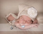 Hypoallergenic Newborn Elf Hat. Long tailed Baby Alpaca Elf Hat. Baby Elf Hat. Newborn photography Prop. UK Seller
