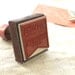 Custom return address stamp BIG SUR DESIGN with  wood handle