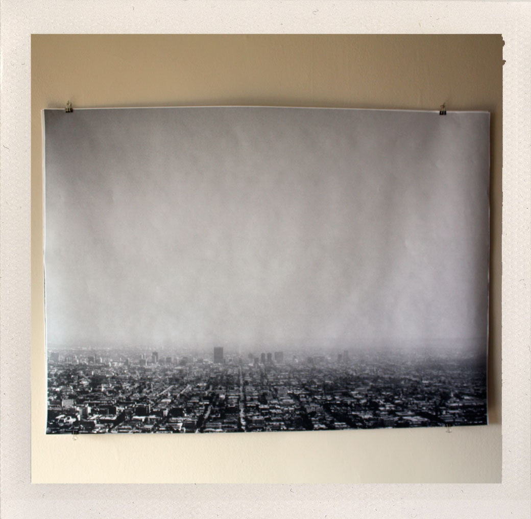los angeles / large format halftone print / 24x36 black and white poster