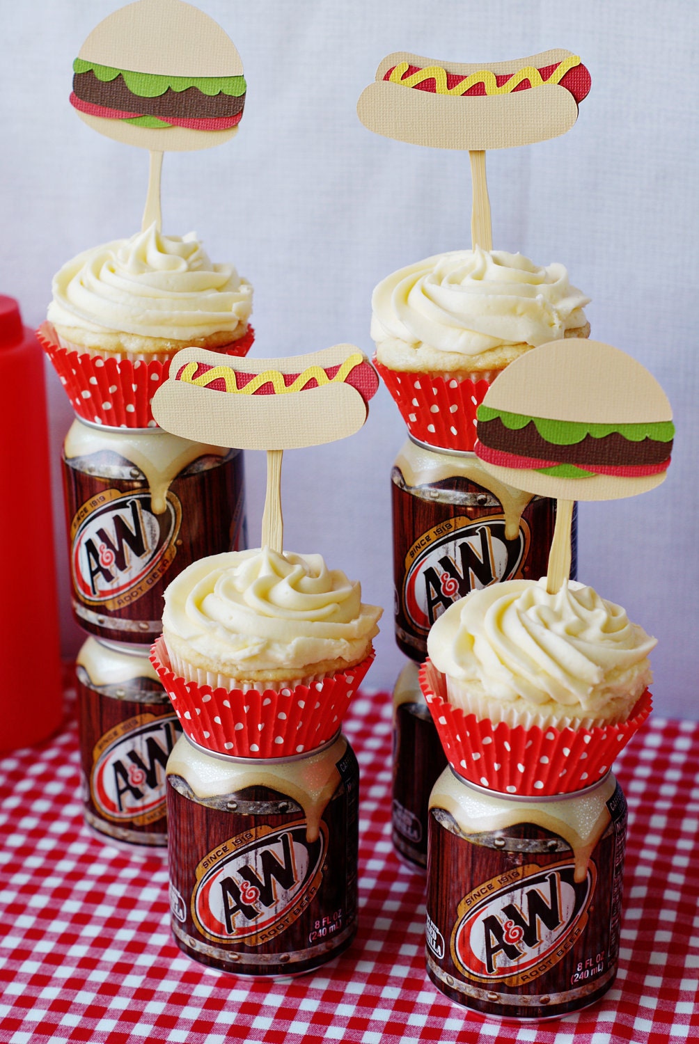 Hot Dog & Hamburger Cupcake Toppers Il_170x135