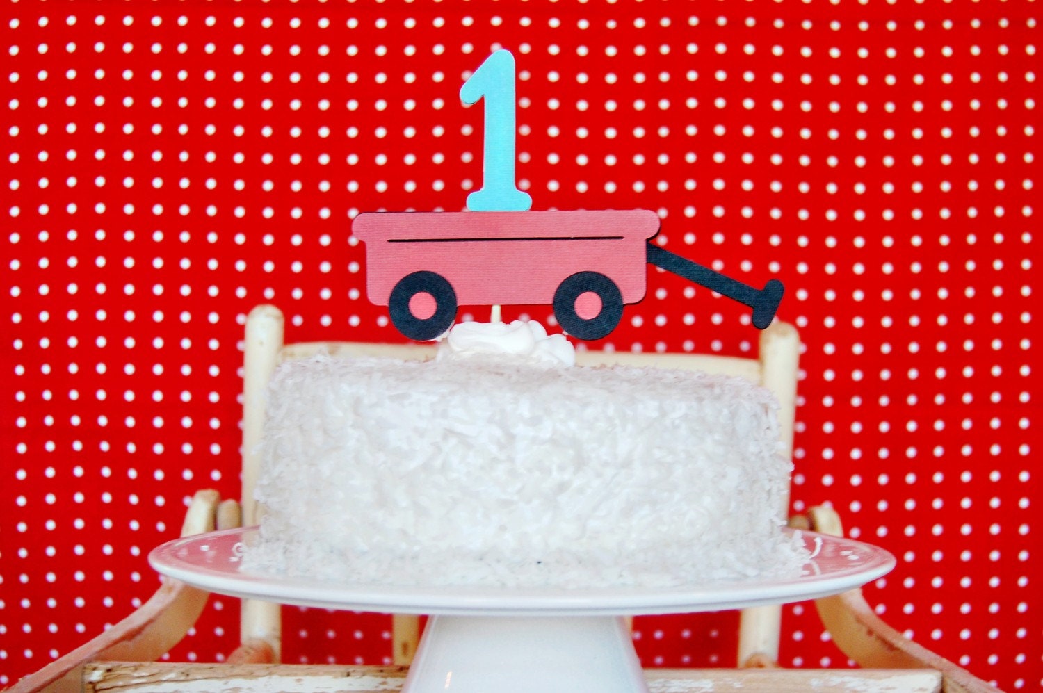 Modern Little Red Wagon Cake Topper Il_570xn