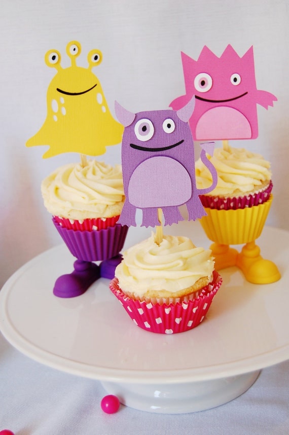 Our Little Lady Monster Cupcake Toppers Il_570xn