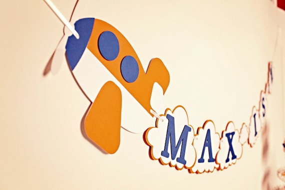Up in the Air Plane Birthday Banner