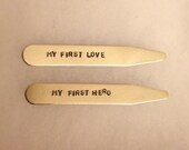 FATHER of the BRIDE Collar Stays "My First Love" & "My First Hero"