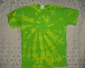 Tie dye shirt, Medium Youth, swirl of lemon and lime