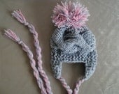 Baby Girl Hats Newborn Hats, Baby Hats Photo Prop, Infant Hats, Baby Knit Hat, Baby Girl Knit Hats, Baby Girl Pom Pom Hats