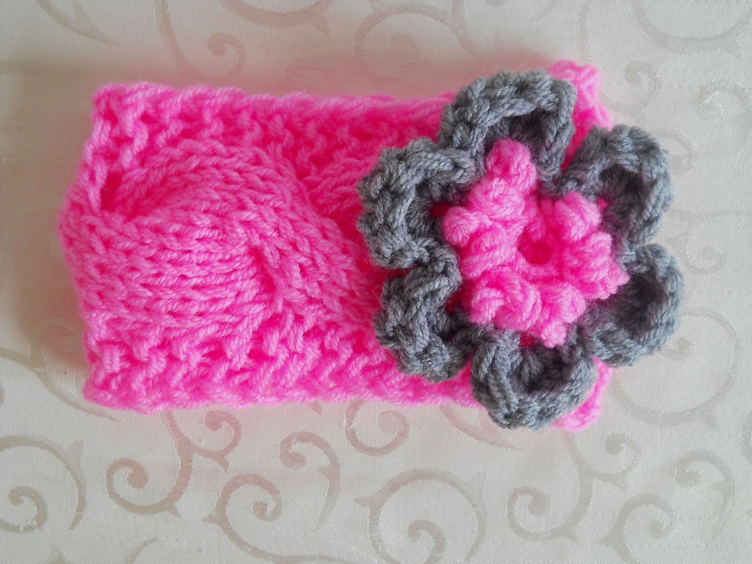 Baby Flower Headband, Newborn Headbands Baby Girl Crochet Headband, Baby Girl Flower Headband, Baby Crochet Headband