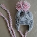 Baby Girl Hats Newborn Hats, Baby Hats Photo Prop, Infant Hats, Baby Knit Hat, Baby Girl Knit Hats, Baby Girl Pom Pom Hats