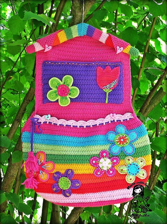 Hanging pockets organizer PATTERN  - Rainbow collection