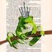 Prince Frog -  Mixed Media-Digital Illustration Print-Art Poster-Acrylic Painting-Holiday Decor-Drawing Illustration-Gifts For Him
