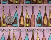Half Yard Bottles in pink, Grand Tour, Victoria and Albert Museum Collection for David Textiles