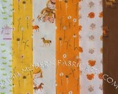 Heather Ross Bundle of 6, Playing Horses, Grasshoppers, Roses, Wildflowers, Spoonflower